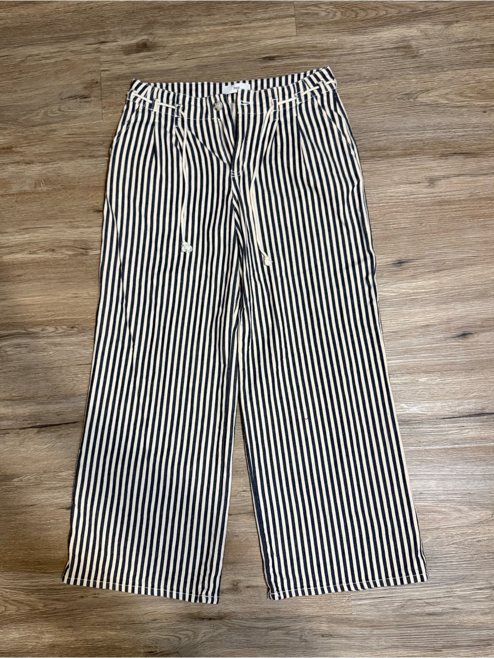 BKE striped wide leg jeans